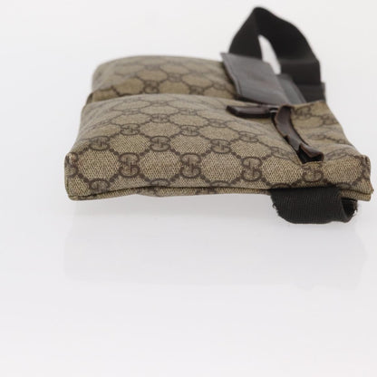 Gucci Vintage Double Belt Bag GG Canvas with Leather, BEIGE, CANVAS, Clutche & pouche
