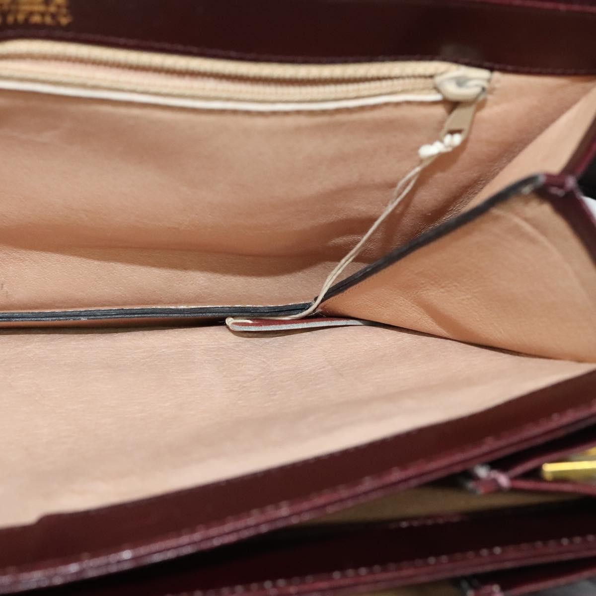 Bally Vintage Shoulder Bag Leather, Burgundy, Leather, Shoulder Bag