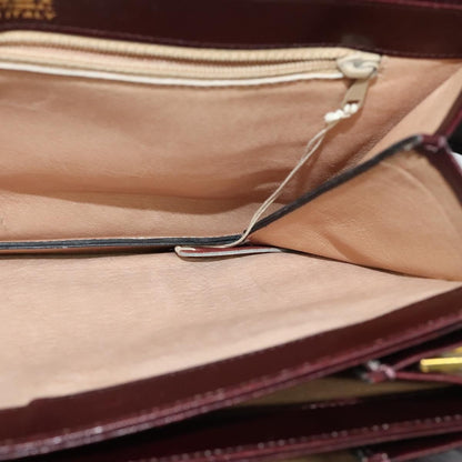 Bally Vintage Shoulder Bag Leather, Burgundy, Leather, Shoulder Bag