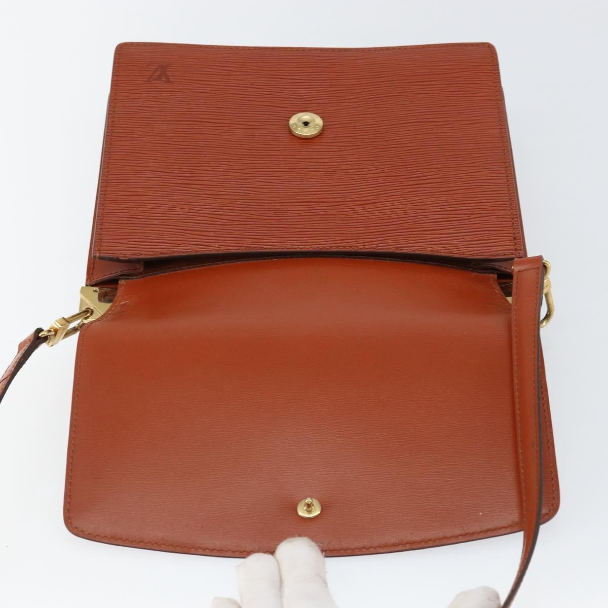 Louis Vuitton Grenelle Shoulder Bag Epi Leather, BROWN, LEATHER, Shoulder bag