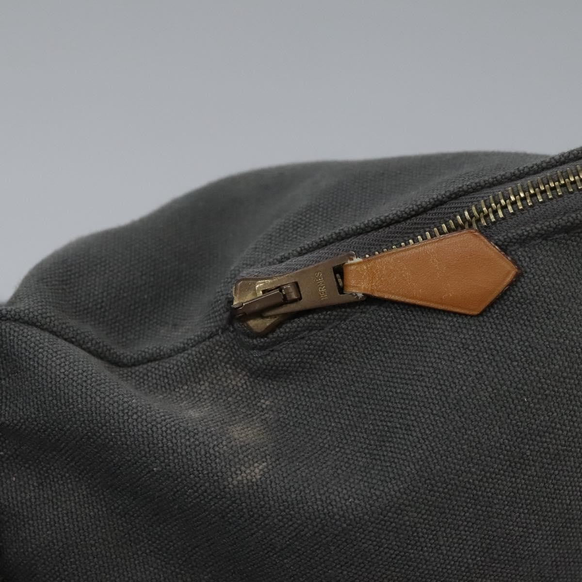 Hermes Fourre Tout Besace Messenger Bag Toile, GRAY, CANVAS, Crossbody bag