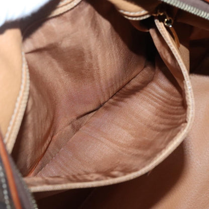 Celine Macadam Handbag Macadam with leather, BROWN, CANVAS, Handbag