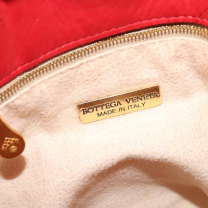 Bottega Veneta Drawstring Tassel Bucket Bag Intrecciato Nappa, RED, LEATHER, Shoulder bag