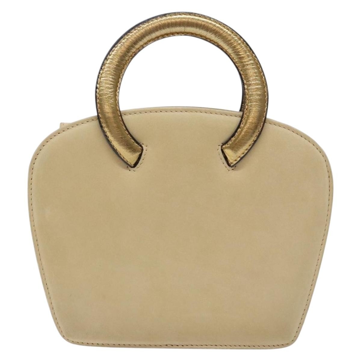 Salvatore Ferragamo Vintage Handbag Suede, BEIGE, SUEDE, Handbag