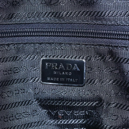 Prada Vintage Shoulder Bag Nylon and Leather, BLACK, NYLON, Shoulder bag