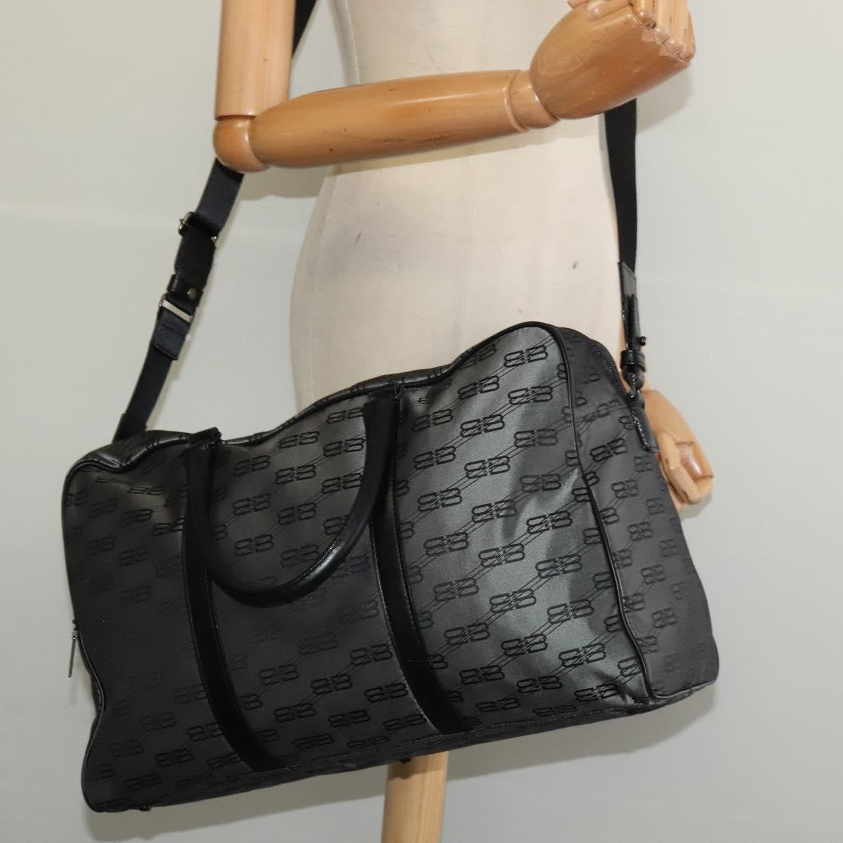 Balenciaga Vintage Boston Nylon, GRAY, NYLON, Travel bag