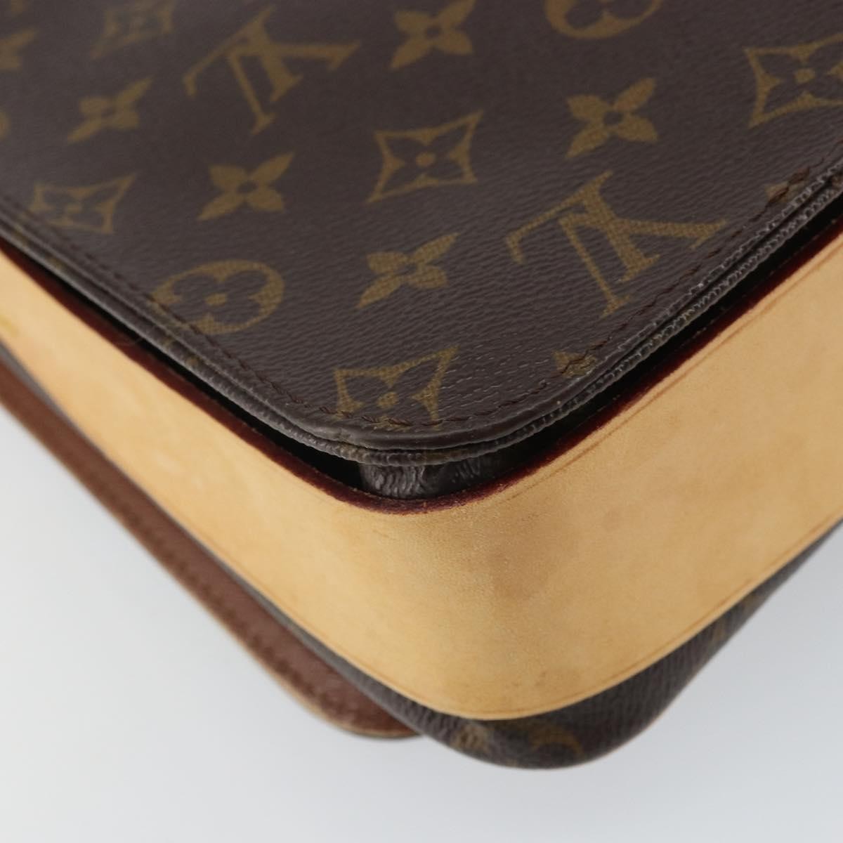 Louis Vuitton Cartouchiere Handbag Monogram Canvas, BROWN, CANVAS, Shoulder bag