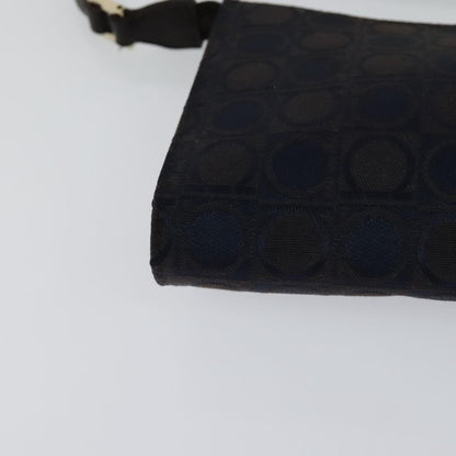 Salvatore Ferragamo Gancini handbag Canvas, NAVY, CANVAS, Handbag