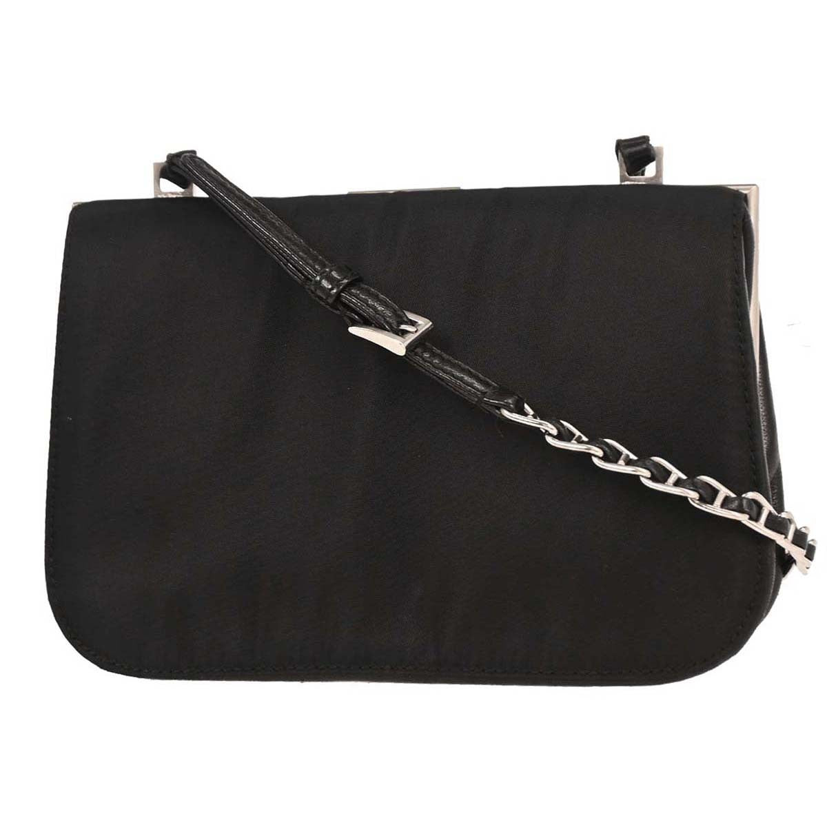 Prada Double Zip Crossbody Bag Tessuto, BLACK, NYLON, Shoulder bag