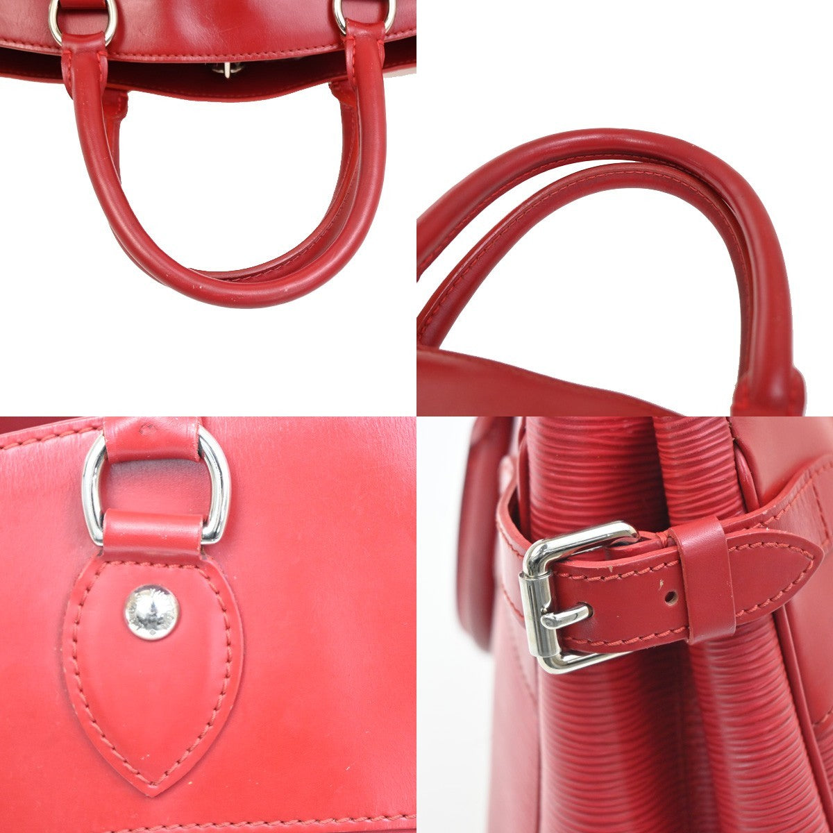 Louis Vuitton Passy Tote Epi Leather, RED, LEATHER, Tote bag