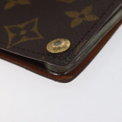 Louis Vuitton Porte Cartes Pression Card Case Monogram Canvas, BROWN, CANVAS, Card Holders