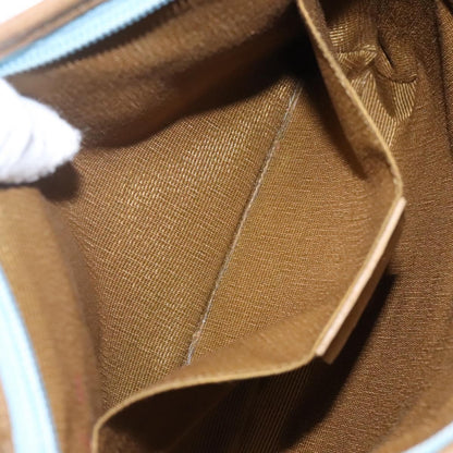 Salvatore Ferragamo Gancini Shoulder Bag Canvas, BLUE, CANVAS, Shoulder bag