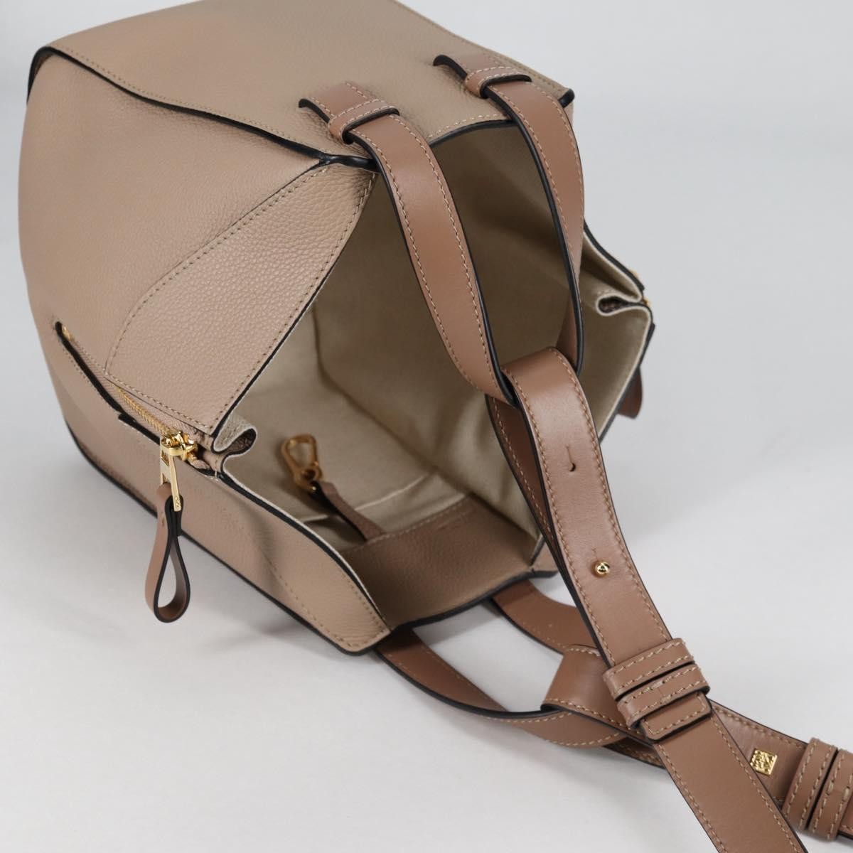 Loewe Hammock Bag Leather, BEIGE, LEATHER, Handbag