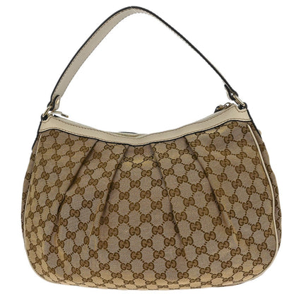Gucci Sukey Hobo GG Canvas with Leather, BEIGE, CANVAS, Handbag