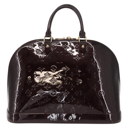 Louis Vuitton Alma Handbag Monogram Vernis, PURPLE, PATENT_LEATHER, Handbag