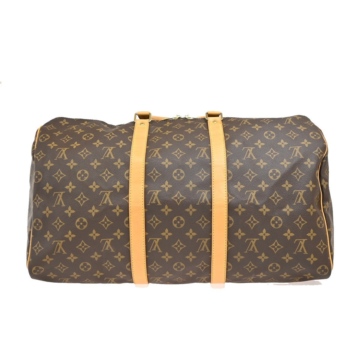 Louis Vuitton Keepall Bag Monogram Canvas, BROWN, CANVAS, Travel bag