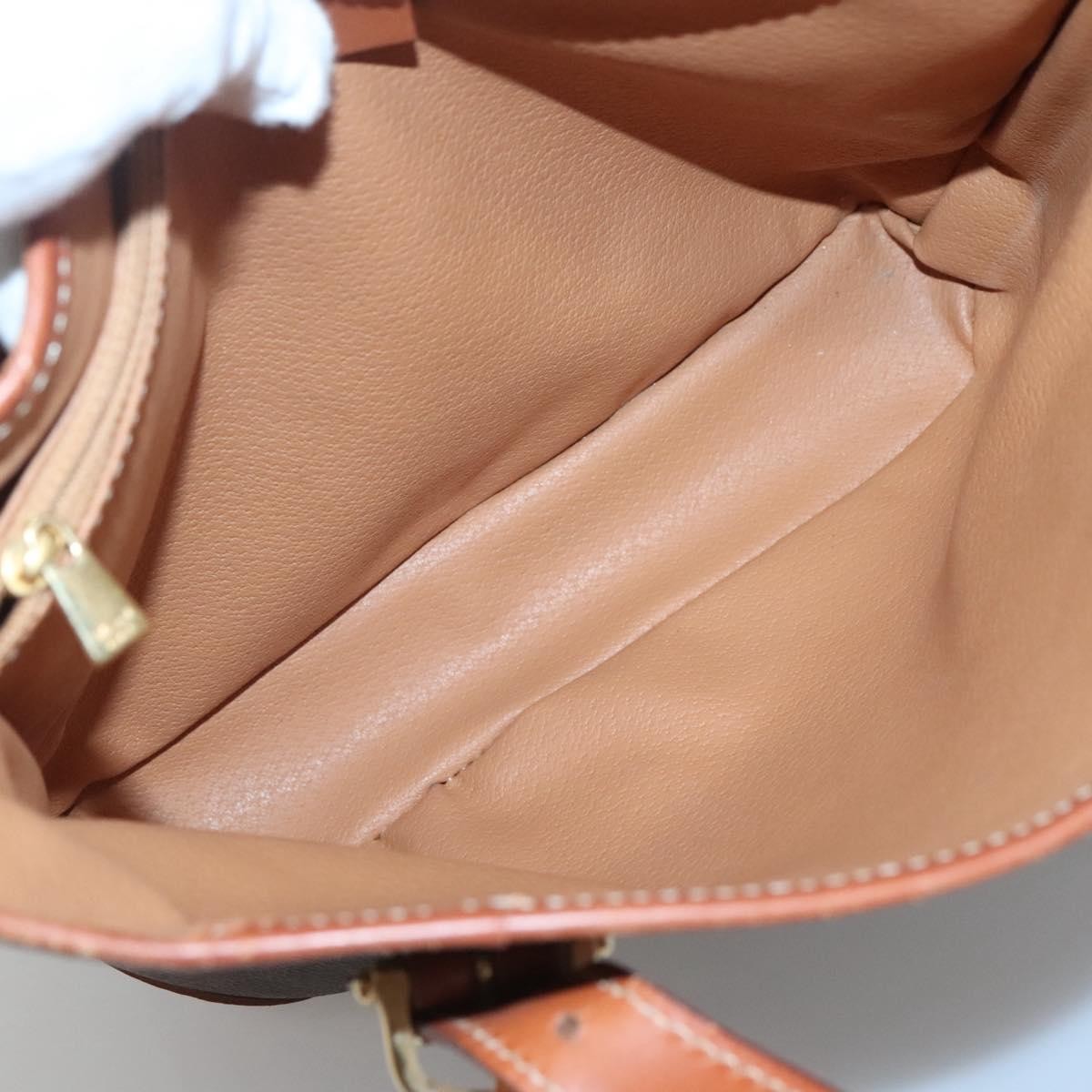 Celine Vintage Macadam Shoulder Bag Canvas and Leather, BROWN, CANVAS, Shoulder bag