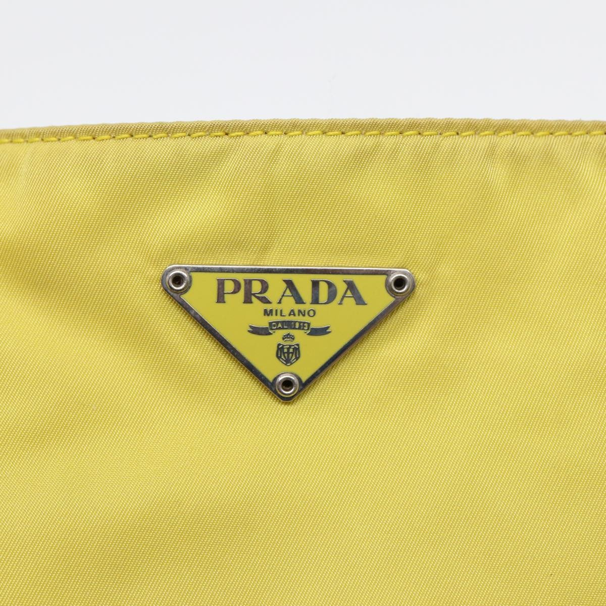 Prada Vintage Flap Messenger Bag Tessuto, YELLOW, NYLON, Shoulder bag
