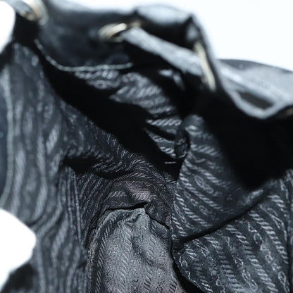 Prada Vela Double Front Pocket Backpack Tessuto with Saffiano Leather, BLACK, NYLON, Backpack