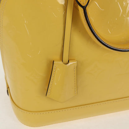 Louis Vuitton Alma Handbag Monogram Vernis, YELLOW, PATENT_LEATHER, Handbag