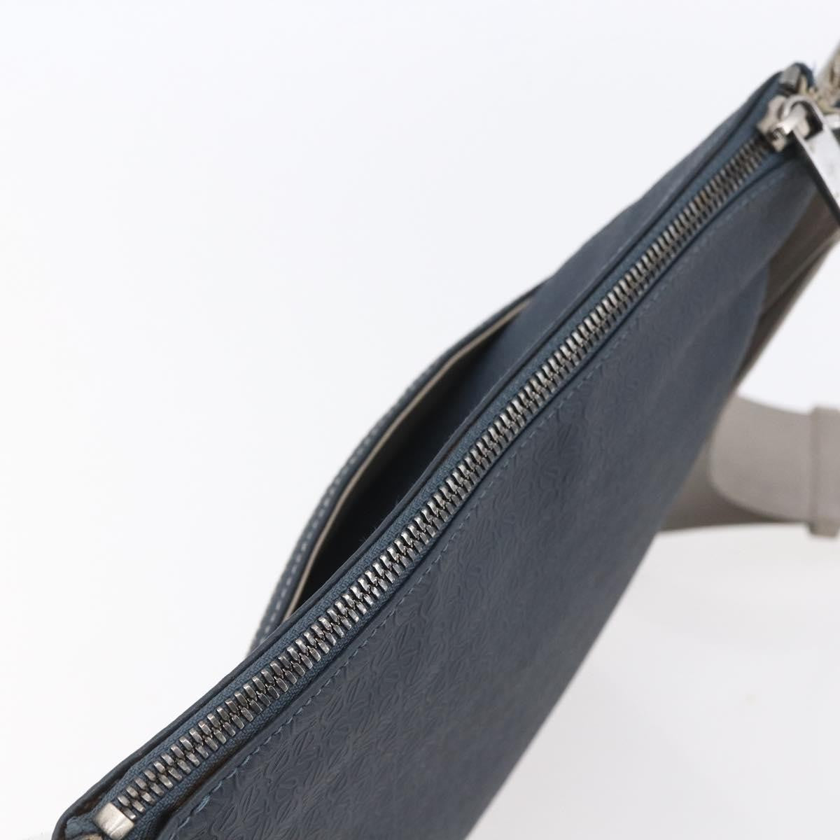 Loewe Anagram Shoulder Bag Canvas, NAVY, PVC, Shoulder bag