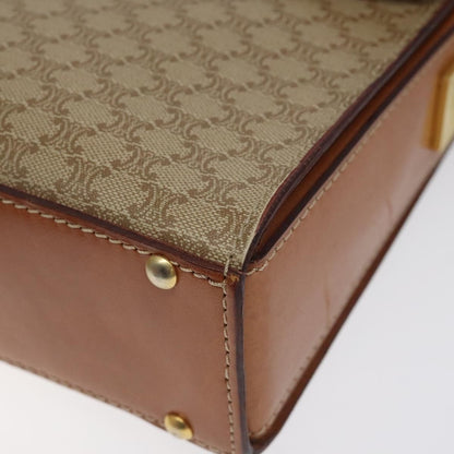 Celine Macadam Shoulder Bag PVC Leather, BEIGE, CANVAS, Shoulder bag