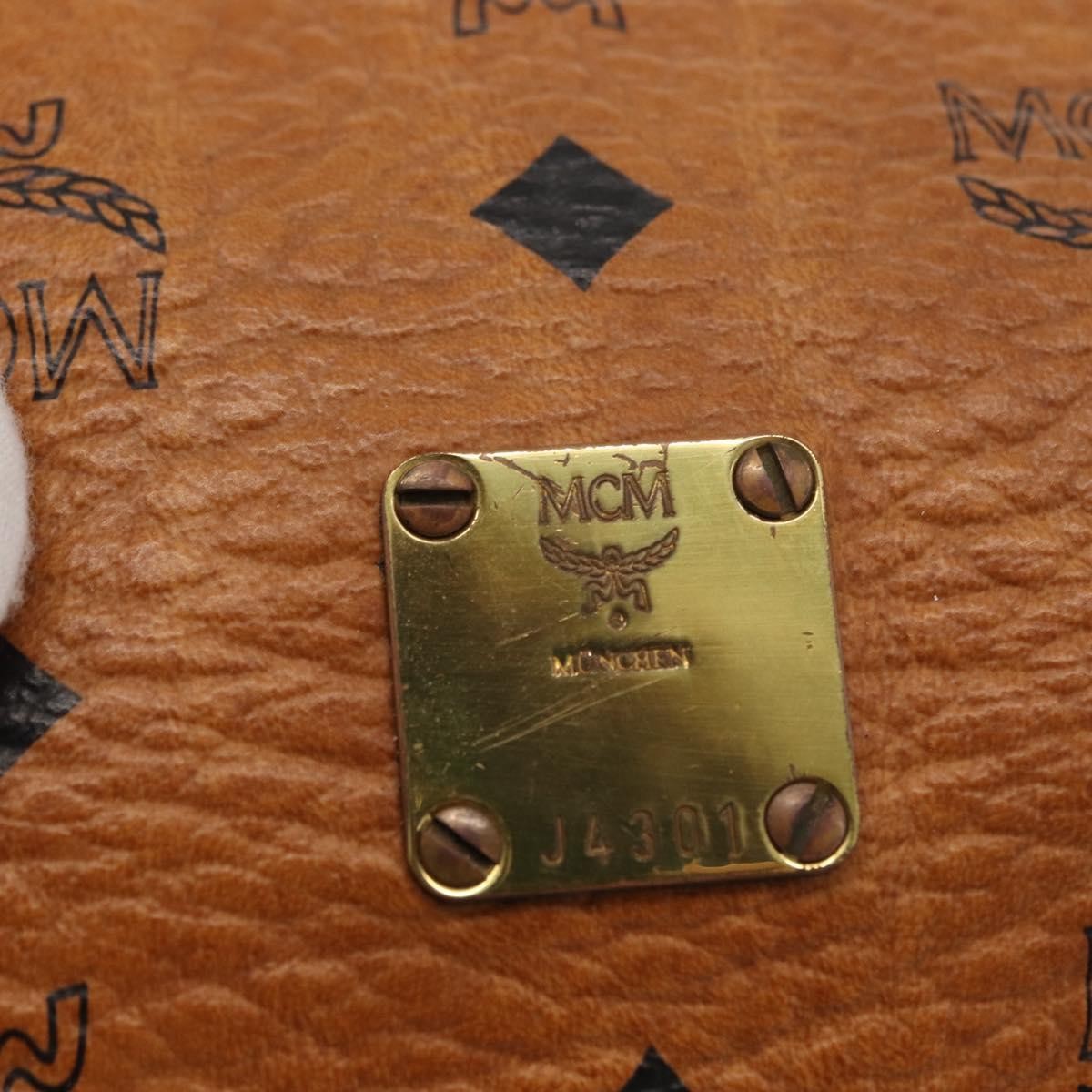 MCM Visetos logogramme Handbag Canvas and Leather, BROWN, CANVAS, Handbag