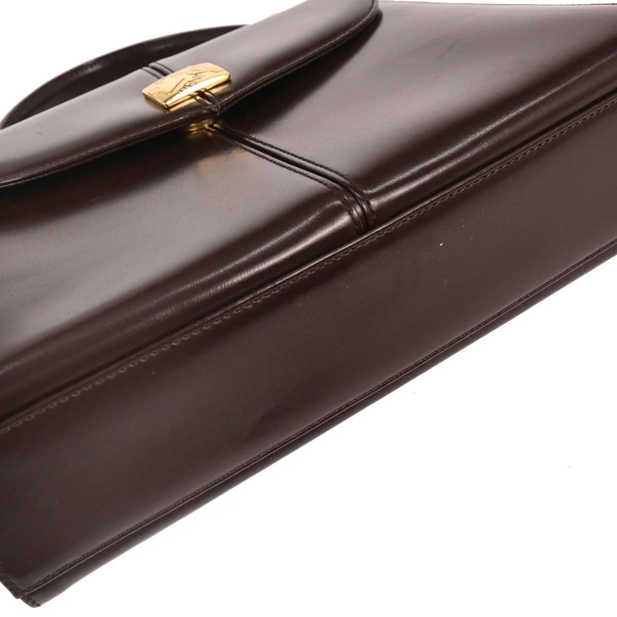 Saint Laurent Vintage Handbag Leather, BROWN, LEATHER, Handbag