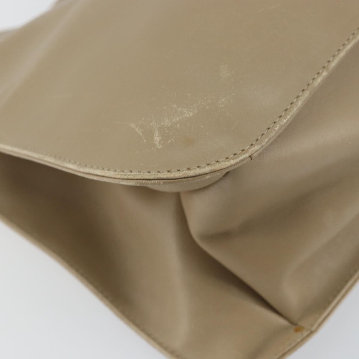 Gucci Vintage Shoulder Bag Leather, BEIGE, LEATHER, Shoulder bag