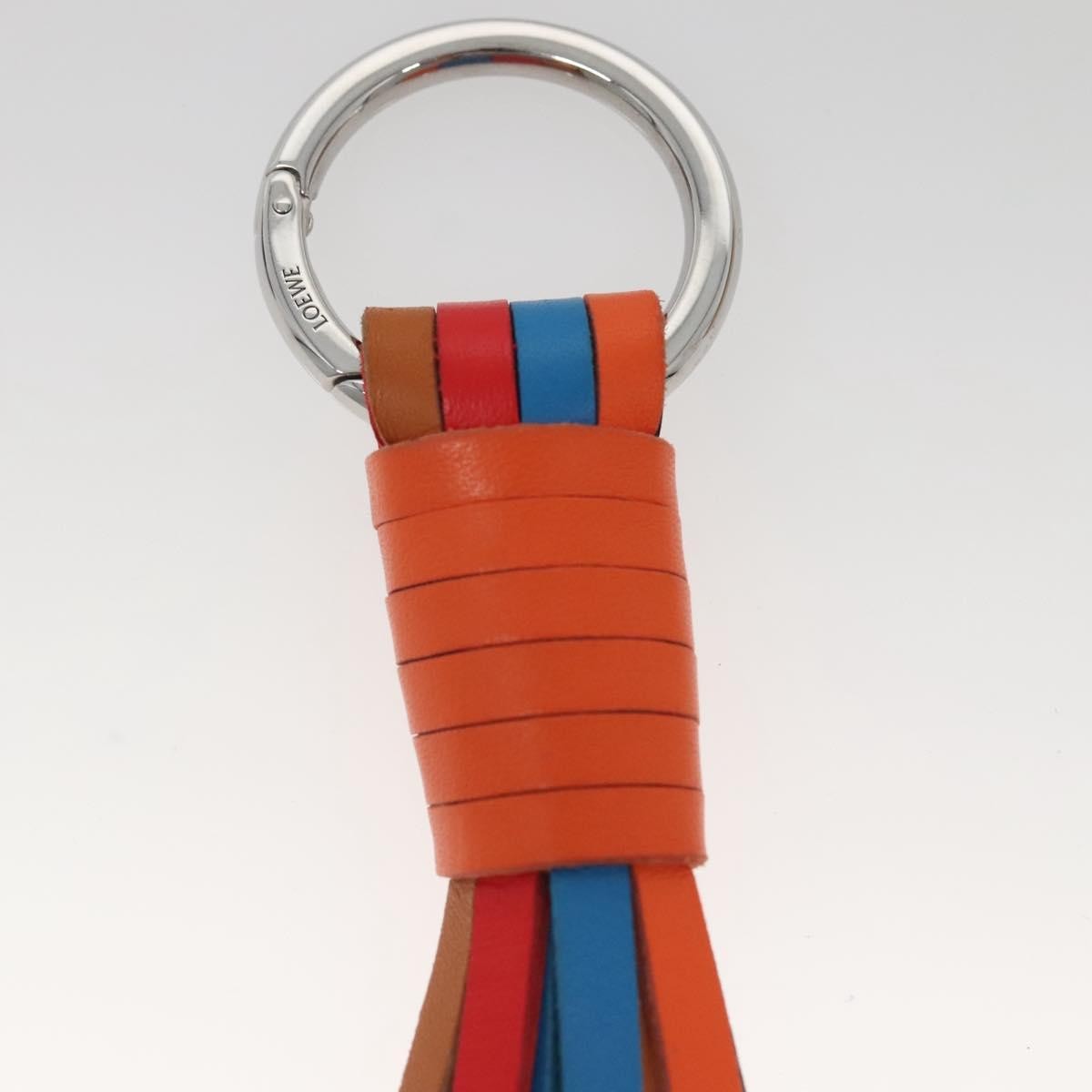 Loewe Anagram Bag Charm Key Holder Metal with Leather, MULTICOLOUR, LEATHER, Charms and Keychains