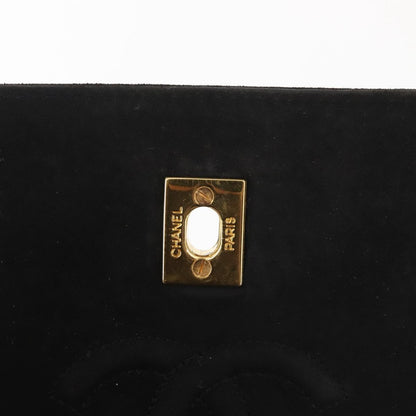 Chanel Vintage Clutch Pleated Leather, BLACK, SUEDE, Clutche & pouche