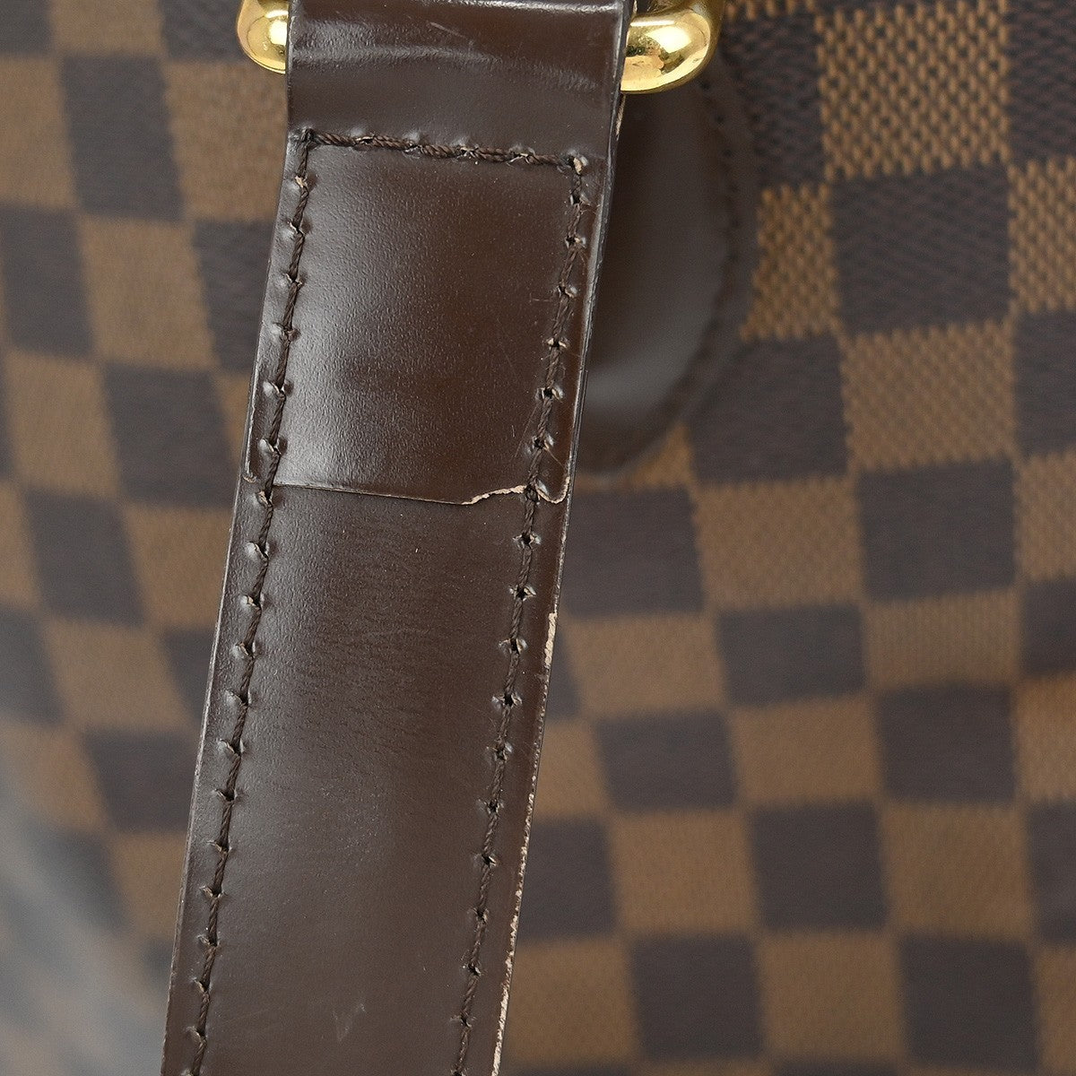 Louis Vuitton Hampstead Handbag Damier, Brown, Canvas, Handbag