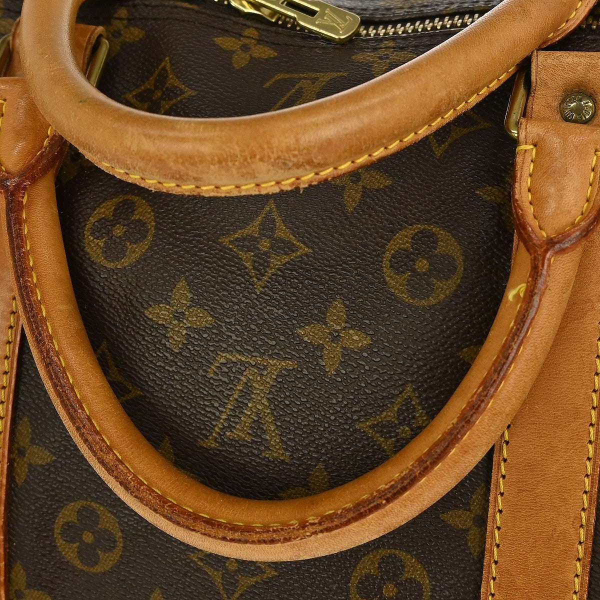 Louis Vuitton Keepall Bag Monogram Canvas, BROWN, CANVAS, Travel bag