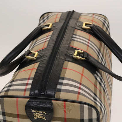 Burberry Vintage Duffle Bag Haymarket Coated Canvas, BEIGE, CANVAS, Travel bag