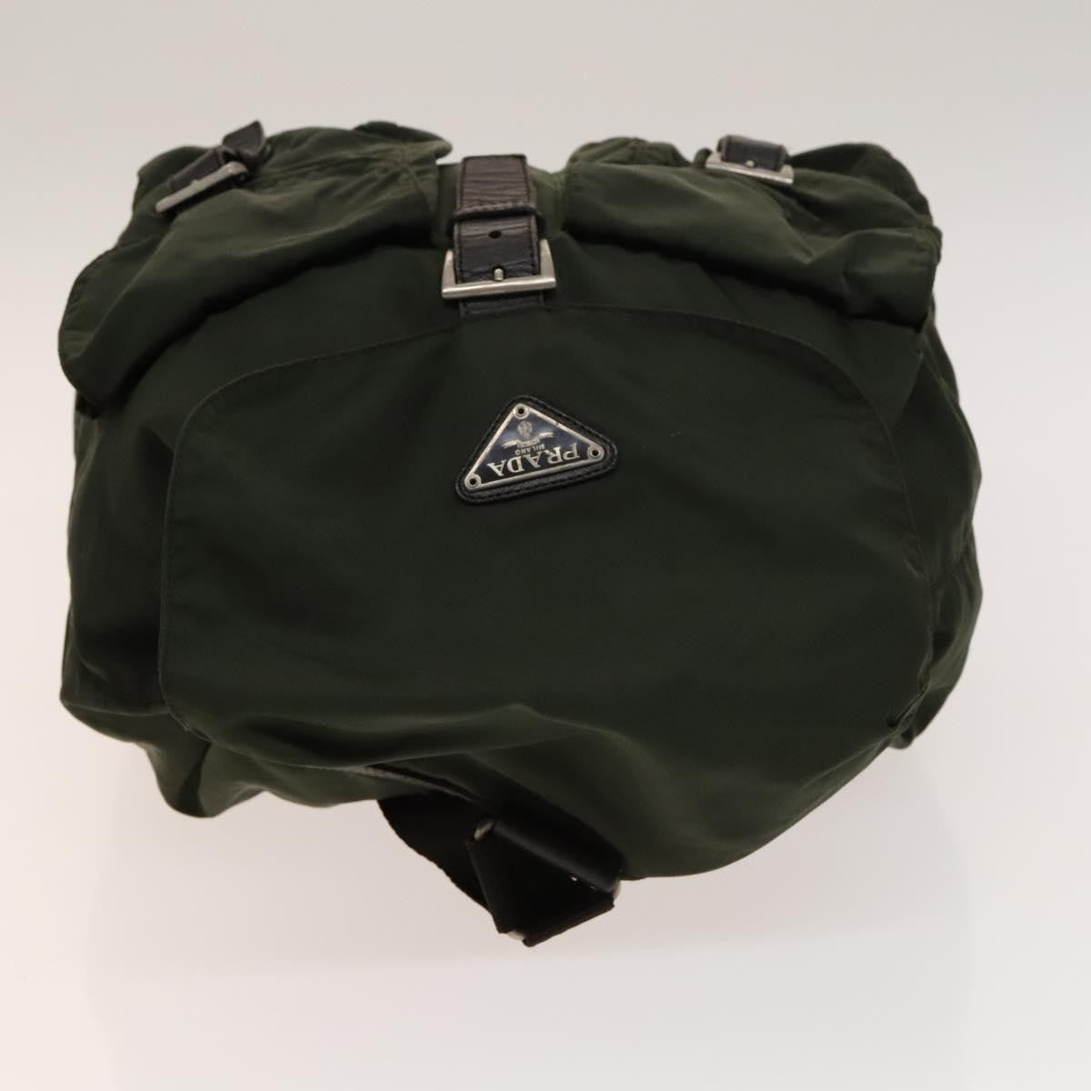 Prada Double Front Pocket Backpack Tessuto, KHAKI, NYLON, Backpack