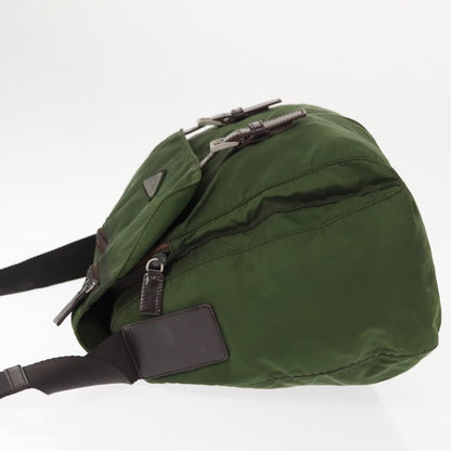 Prada Zip Buckle Messenger Bag Tessuto, KHAKI, NYLON, Crossbody bag