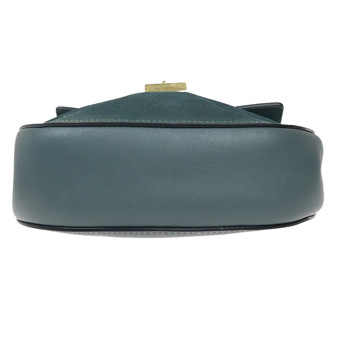 Chloe Drew Crossbody Bag Leather and Suede, BLUE, SUEDE, Shoulder bag