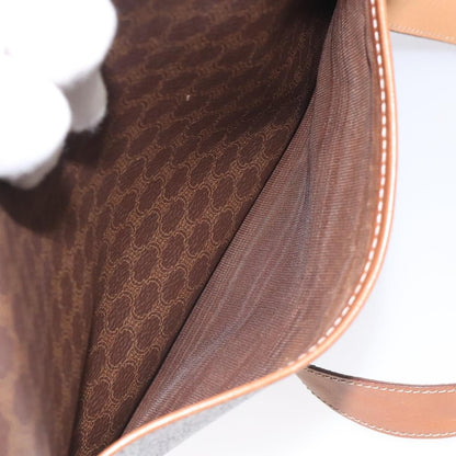 Celine Macadam Shoulder Bag PVC Leather, BROWN, CANVAS, Shoulder bag