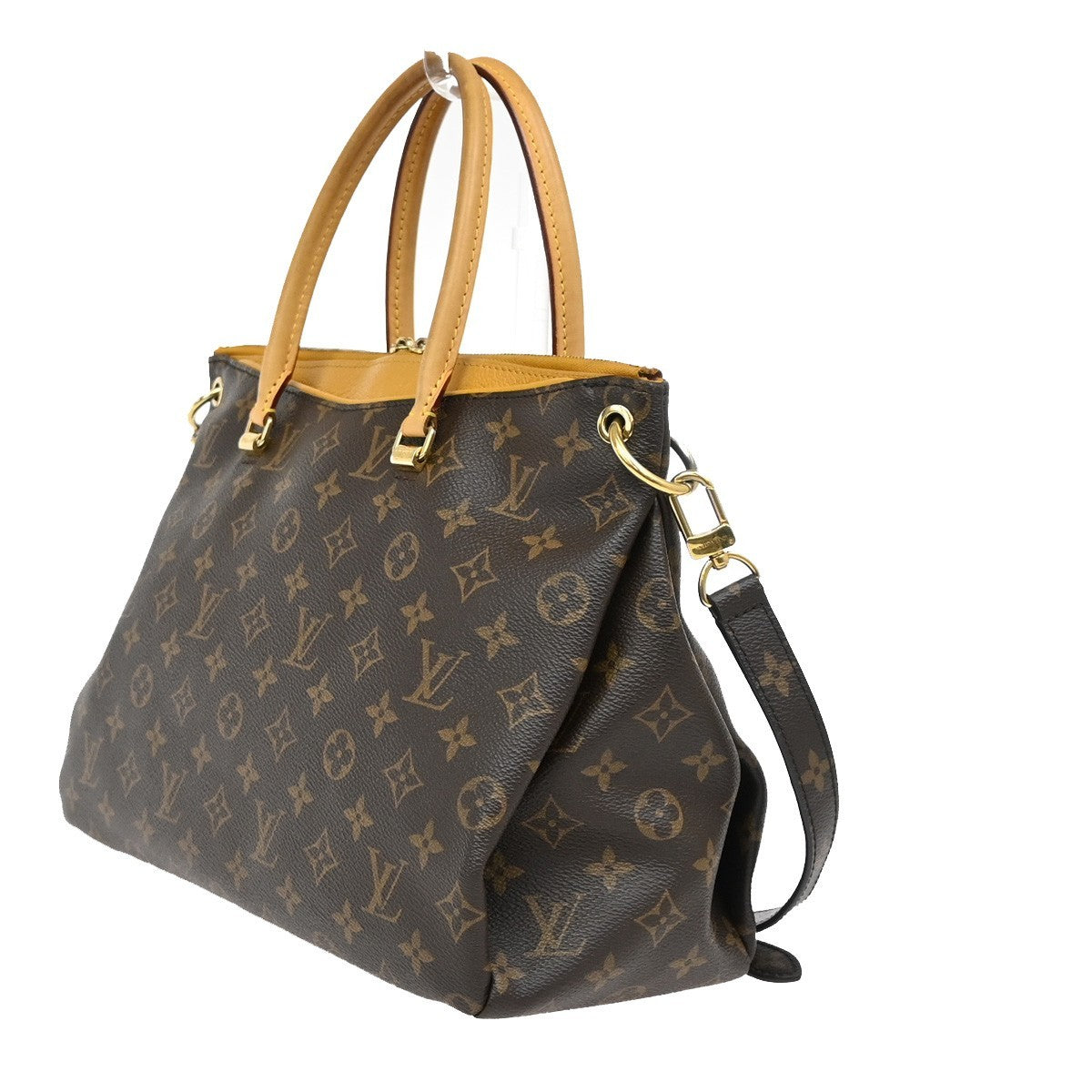 Louis Vuitton Pallas Tote Monogram Canvas with Leather, BROWN, CANVAS, Tote bag