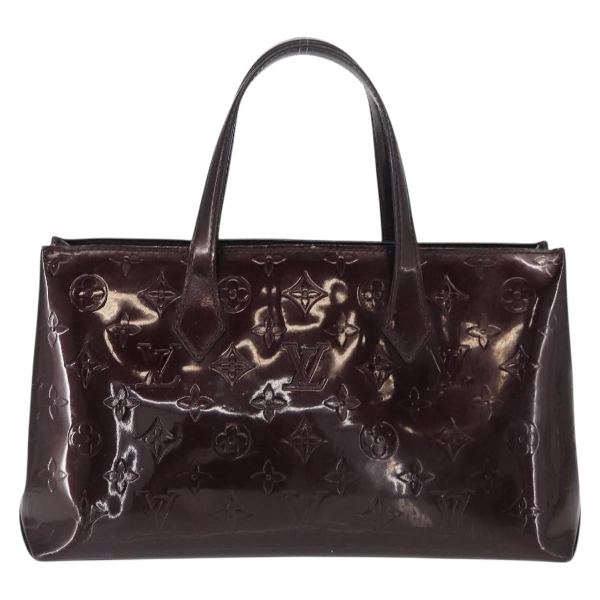 Louis Vuitton Wilshire Handbag Monogram Vernis, BURGUNDY, PATENT_LEATHER, Tote bag