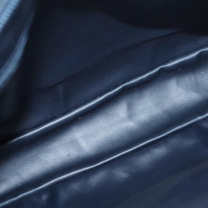 Bally Vintage Chain Shoulder Bag Quilted Leather, NAVY, LEATHER, Shoulder bag