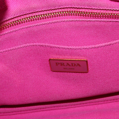 Prada Canapa Open Tote Canvas, PINK, CANVAS, Shoulder bag