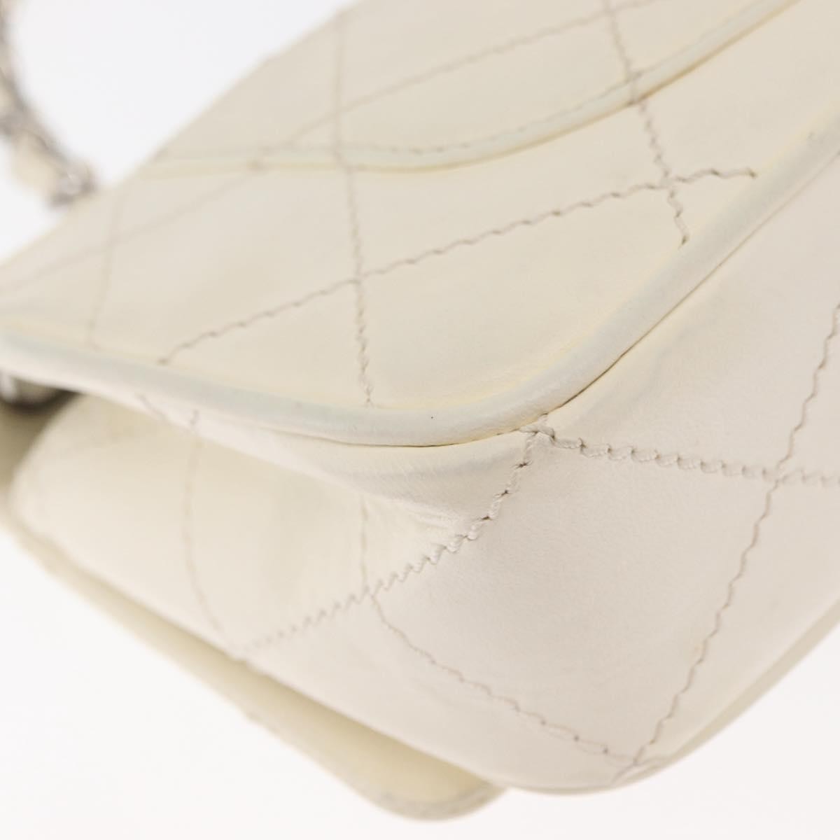 Chanel Reissue 2.55 Flap Bag Leather, WHITE, LEATHER, Shoulder bag