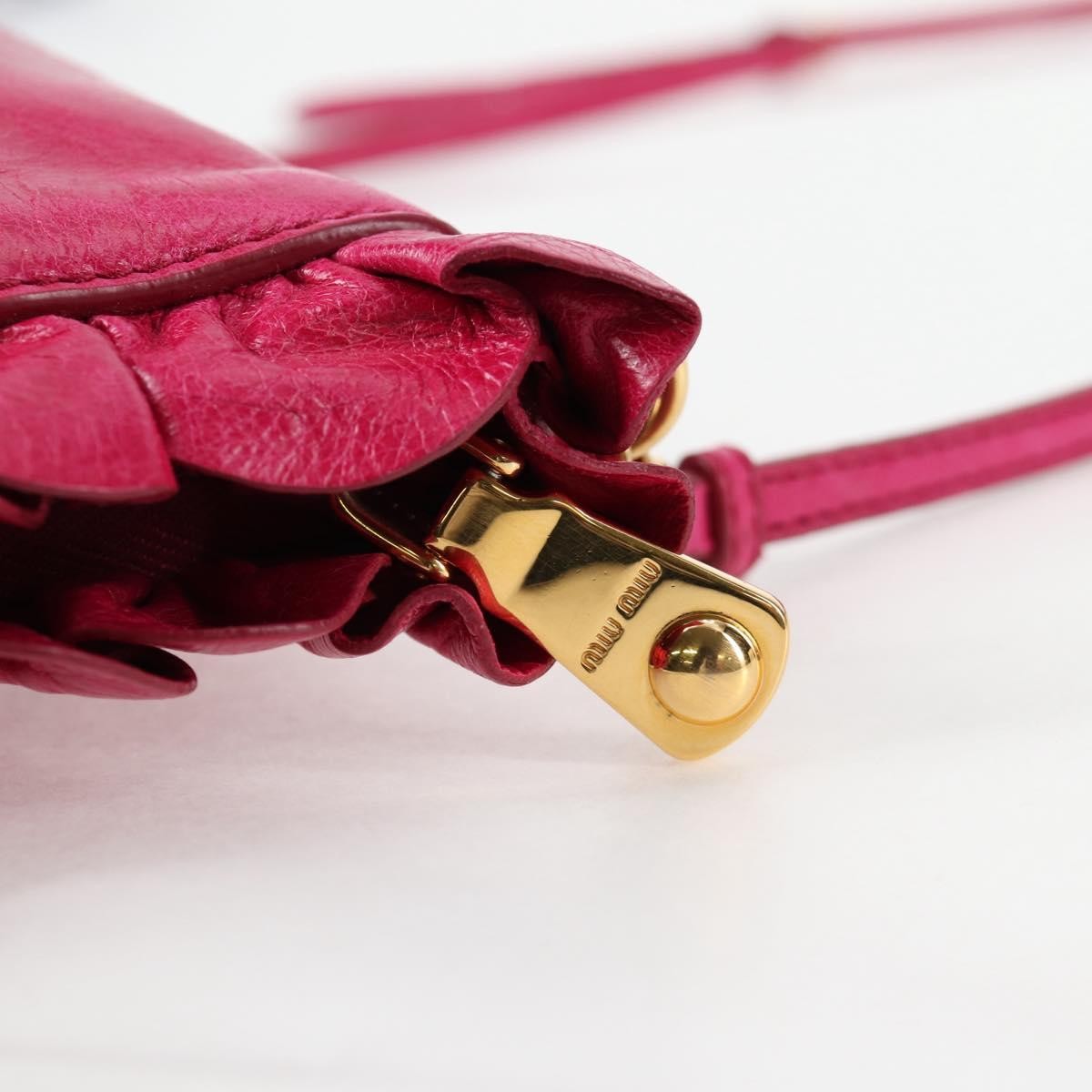 Miu Miu Shoulder Bag Leather, PINK, LEATHER, Shoulder bag