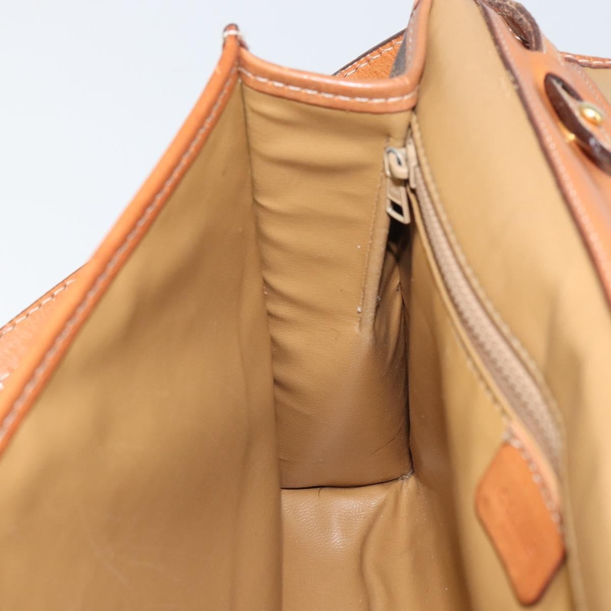 Celine Vintage Macadam Shoulder Bag Canvas and Leather, BROWN, CANVAS, Shoulder bag