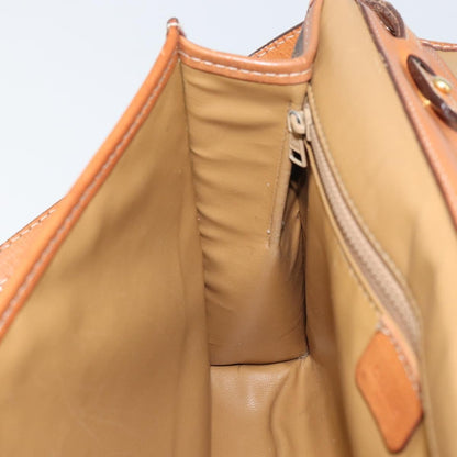 Celine Vintage Macadam Shoulder Bag Canvas and Leather, BROWN, CANVAS, Shoulder bag