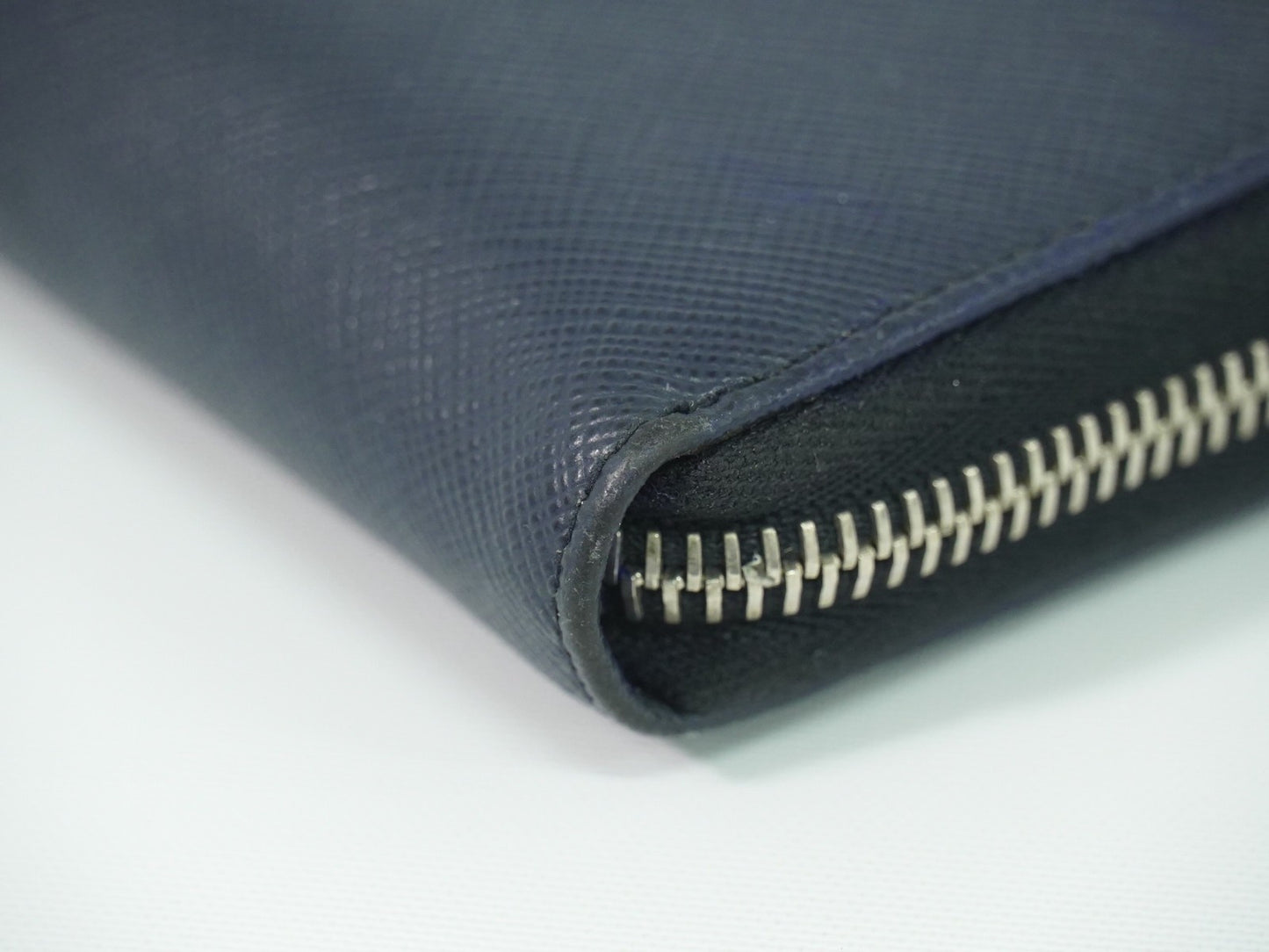 Prada Saffiano Wallet Leather, NAVY, LEATHER, Wallets