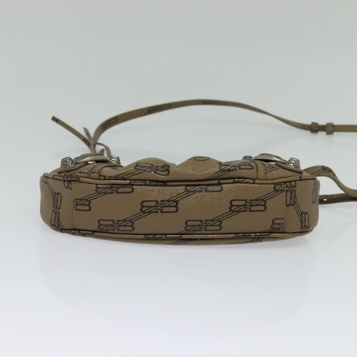 Balenciaga Le Cagole Giant Studs Chain Shoulder Bag Leather, BEIGE, LEATHER, Shoulder bag