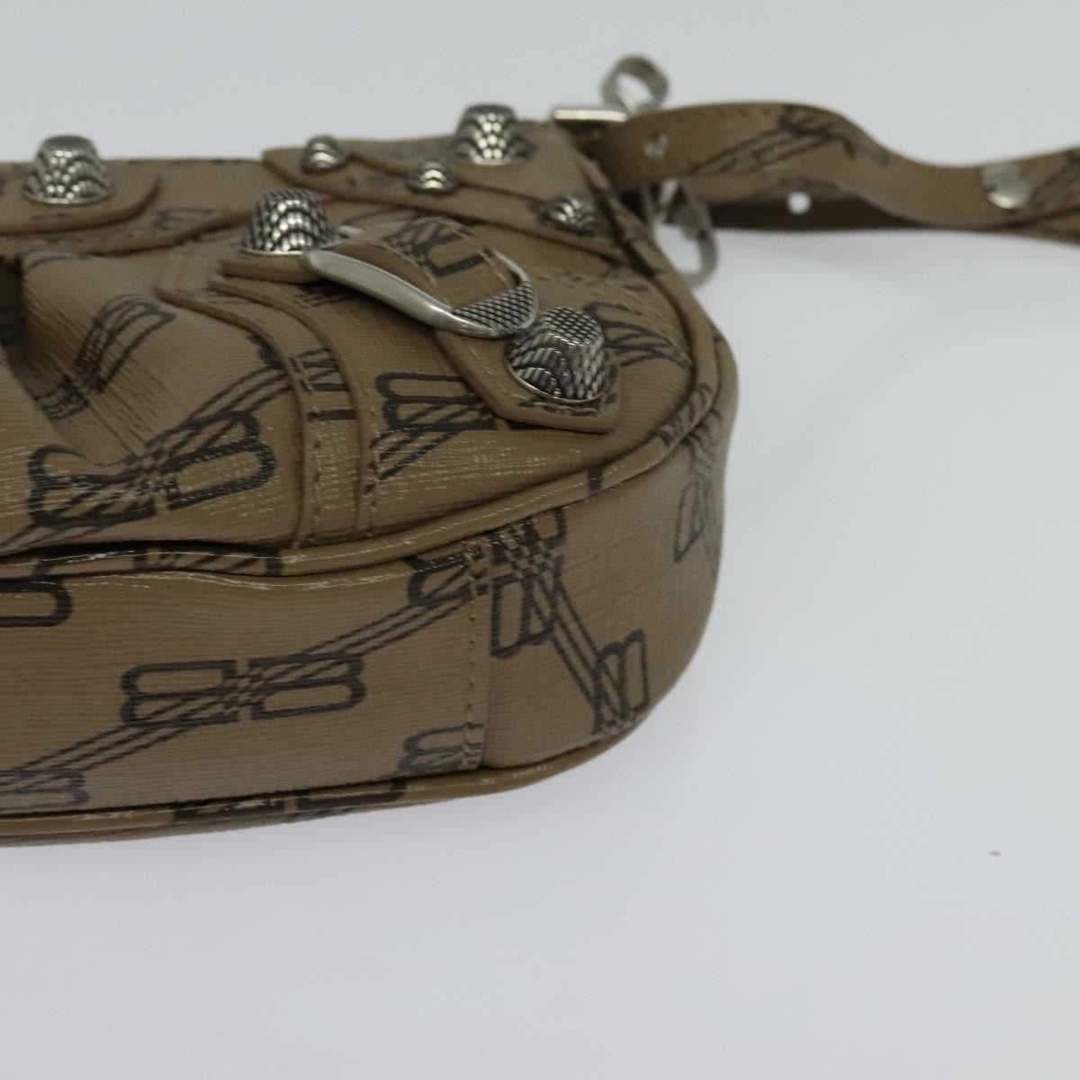 Balenciaga Le Cagole Giant Studs Chain Shoulder Bag Leather, BEIGE, LEATHER, Shoulder bag