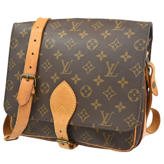 Louis Vuitton Cartouchiere Handbag Monogram Canvas, BROWN, CANVAS, Shoulder bag